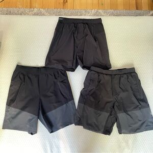 Black Athletic Shorts Trio